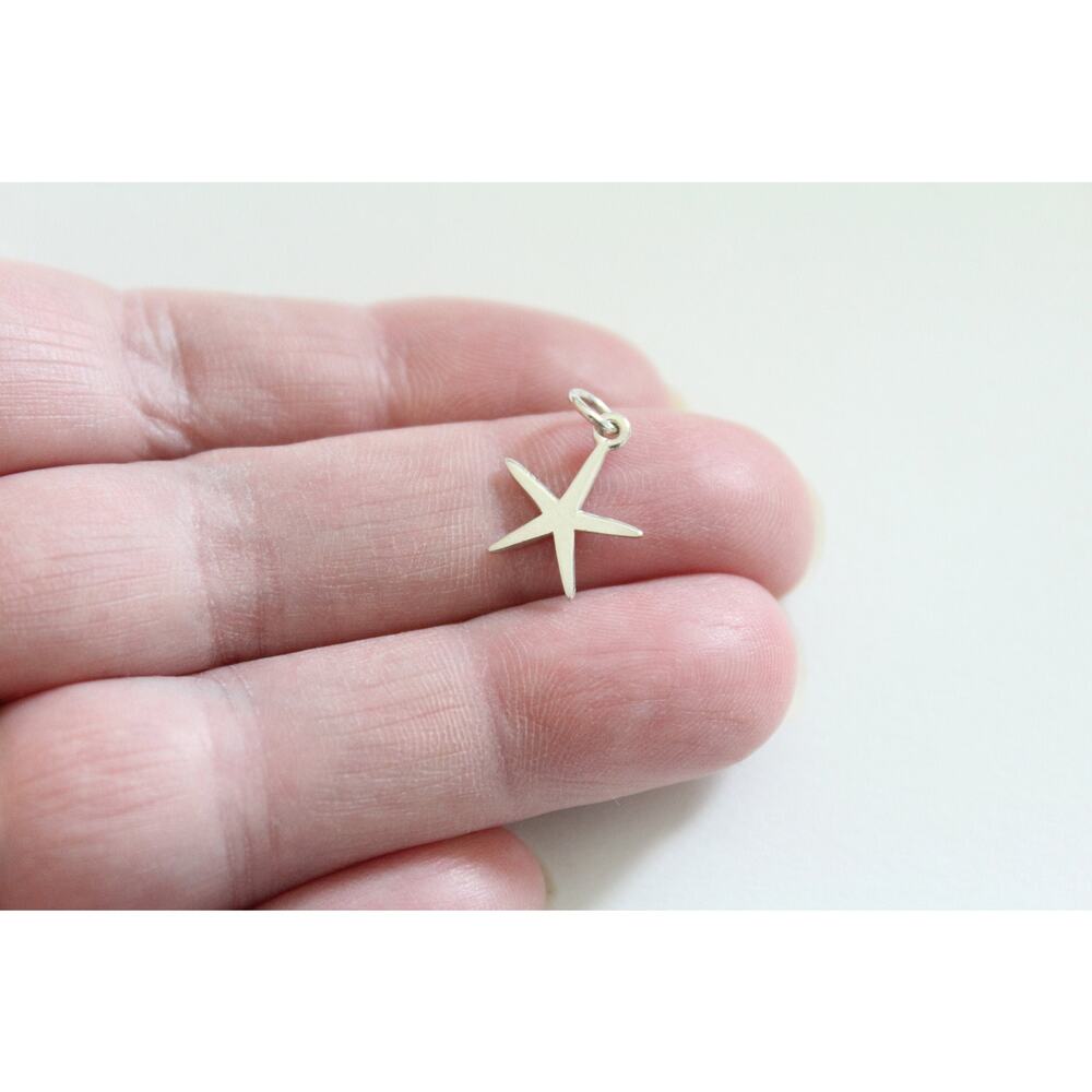 Sterling Silver Starfish Charm, Starfish Charm, Silver Starfish Charm